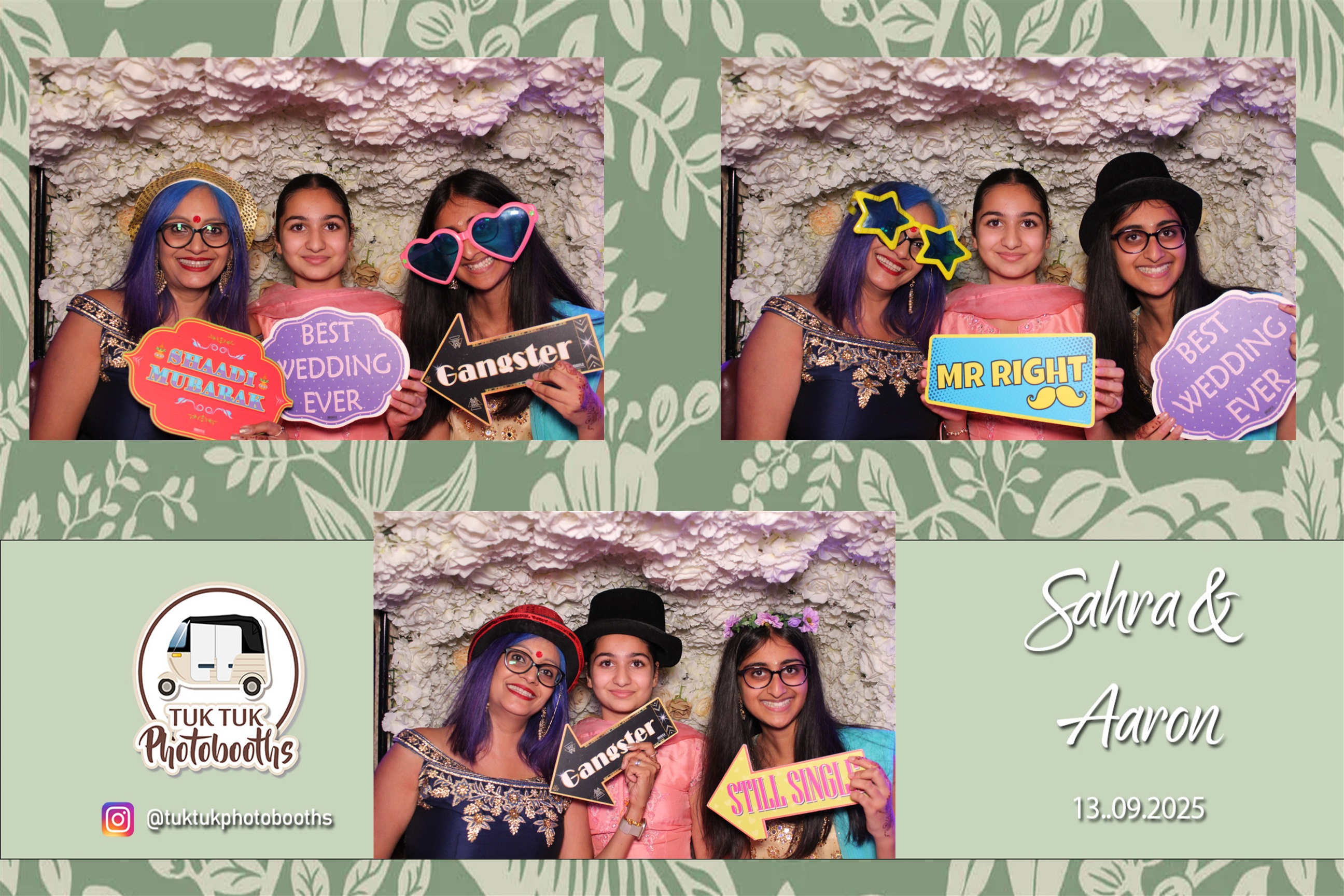 indian wedding photobooth fun
